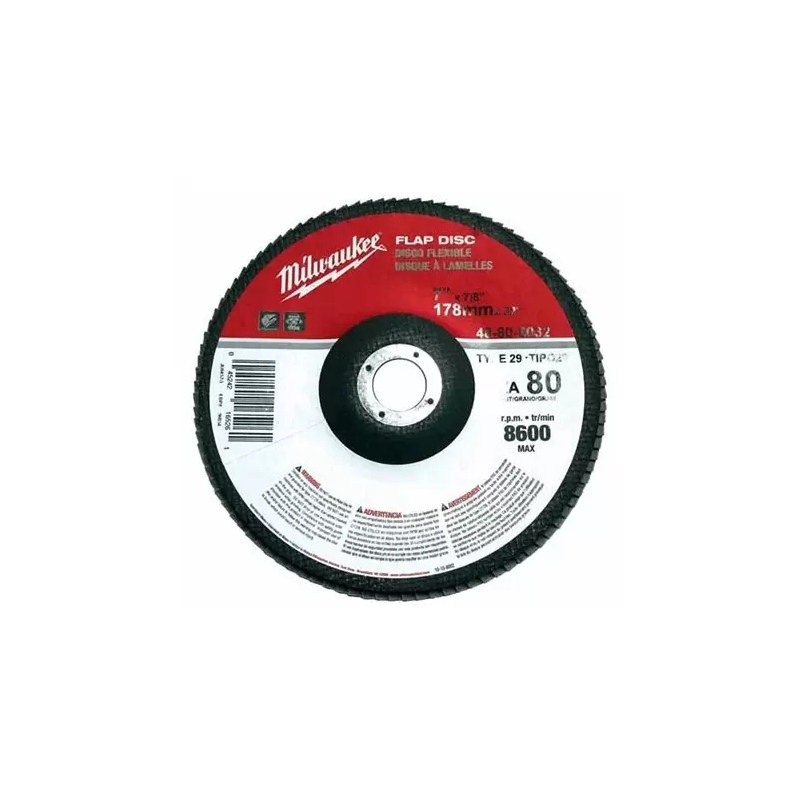 Disco Laminado Polifan 7" X 7/8" Grado 80 Zirconia Y Aluminio Milwaukee 48808032 1