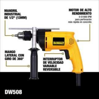 Rotomartillo 1/2" 700 W 0-2,800 rpm DEWALT DW508S-B3