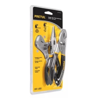 Llave Perico Y 2 Pinzas Pretul 28216