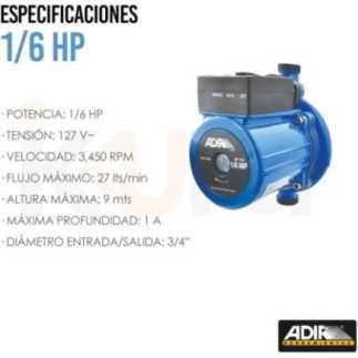 Adir 1503 Bomba Presurizadora 1/6 HP