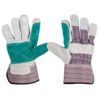 Guantes de carnaza y loneta con refuerzo, Pretul 29977