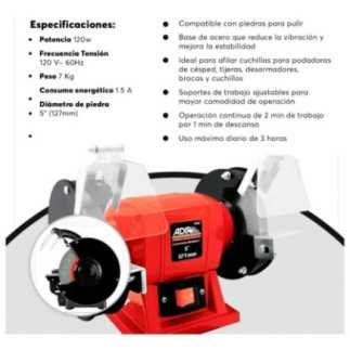 Adir 907 Esmeril de Banco 8"