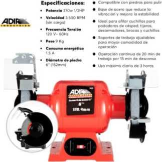 Adir 909 Esmeril de Banco 6"