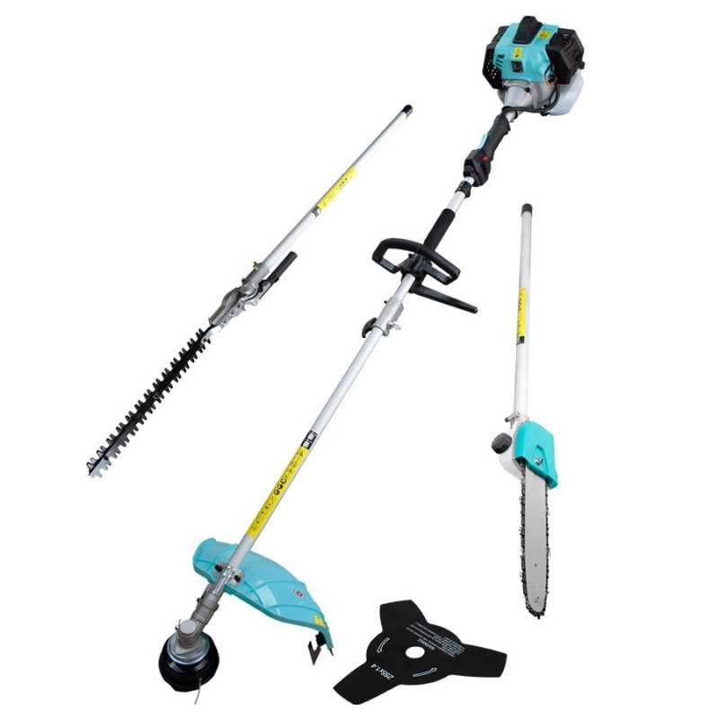 Desbrozadora 4 en 1 P/jardin (cuchilla,hilo,cortacetos y sierra)