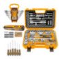 Combo set de dados + desarmadores + llaves + atornillador INGCO