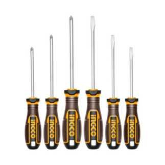 Combo set de dados + desarmadores + llaves + atornillador INGCO