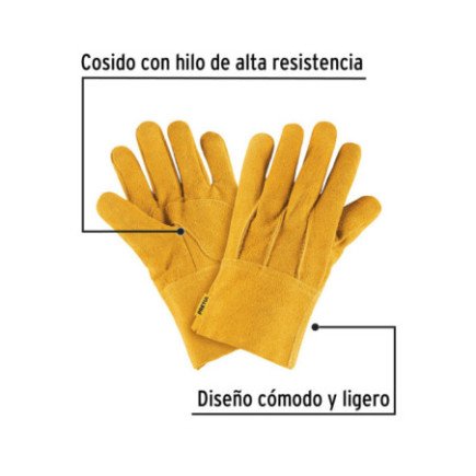 Guantes de carnaza, cortos, Pretul 23262