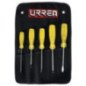 Destornilladores con mango ámbar combinados, 5 piezas URREA JBUD01