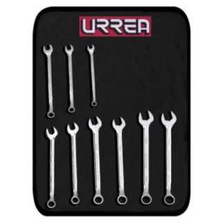 Juego de 9 llaves combinadas pulido espejo métricas de 12 puntas URREA 12009M