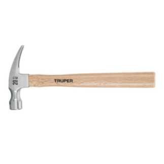 Martillo uña recta 20 oz pulido mango de madera TRUPER 16755