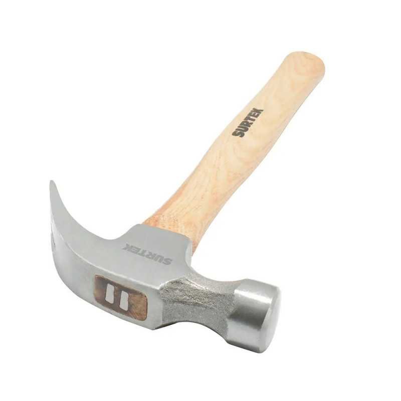 Martillo de uña curva con mango de madera de 13 416