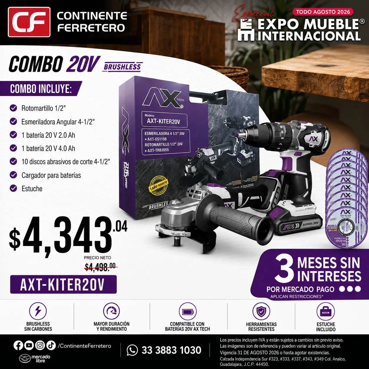 Combo Herramienta AXTECH
