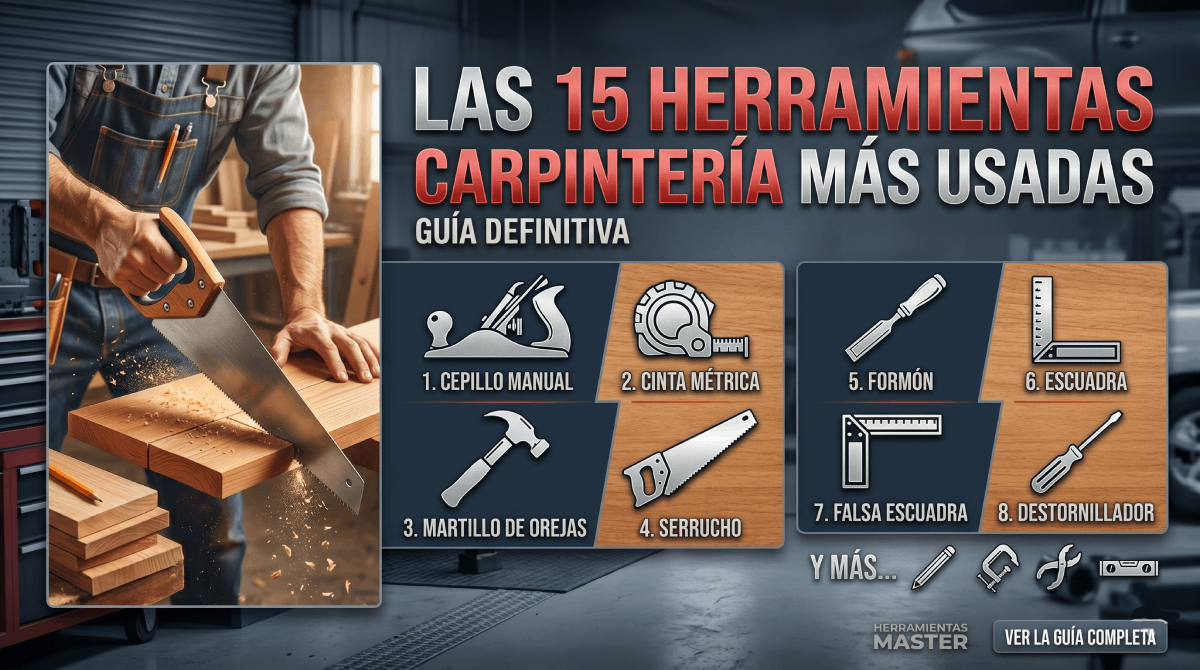 Las 15 Herramientas para Carpintería Más Usadas: Guía Definitiva